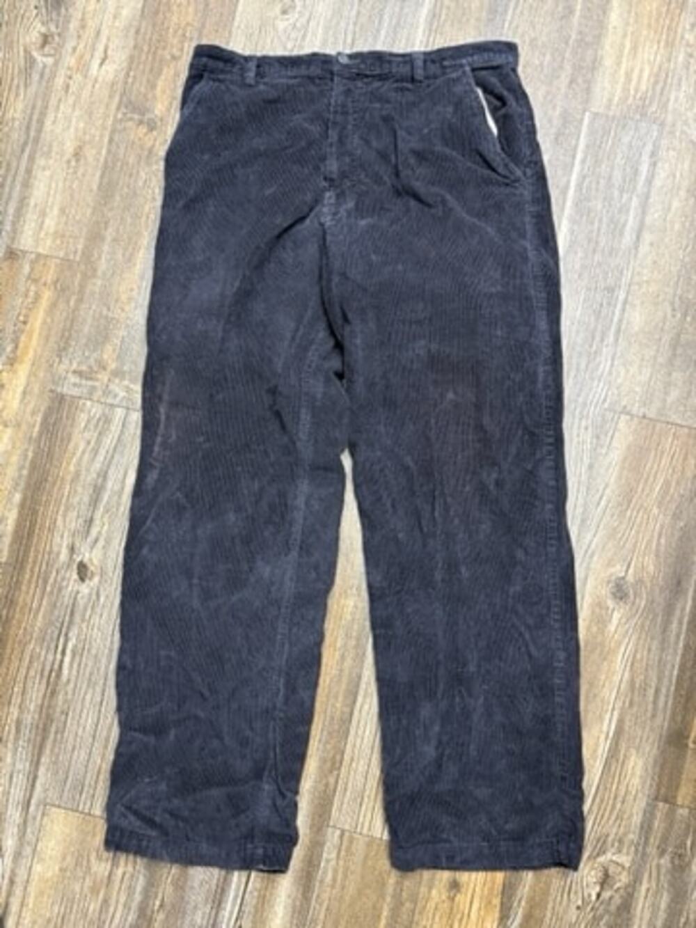 R&R Casuals Men's Corduroy Cargo Pants 34x32 Fader Black